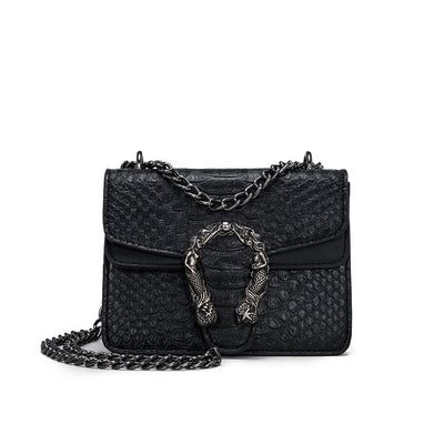 Snake Fashion Brand Women Bag Alligator PU Leather Messenger Bag Designer Chain Shoulder Crossbody Bag Women Handbag