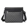 Men S Shoulder Bag Leather Plaid