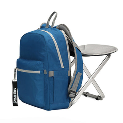 Folding stool bag can sit sports backpack