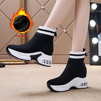 Women's Boots Warm Plush Winter Shoes  Height Boots