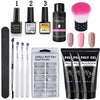 14pcs/kit Poly Gel Kits 30g French Nail Art Clear Camouflage Color Nail Tip Form Crystal UV Gel Polygel Slice Brush Nail Gel