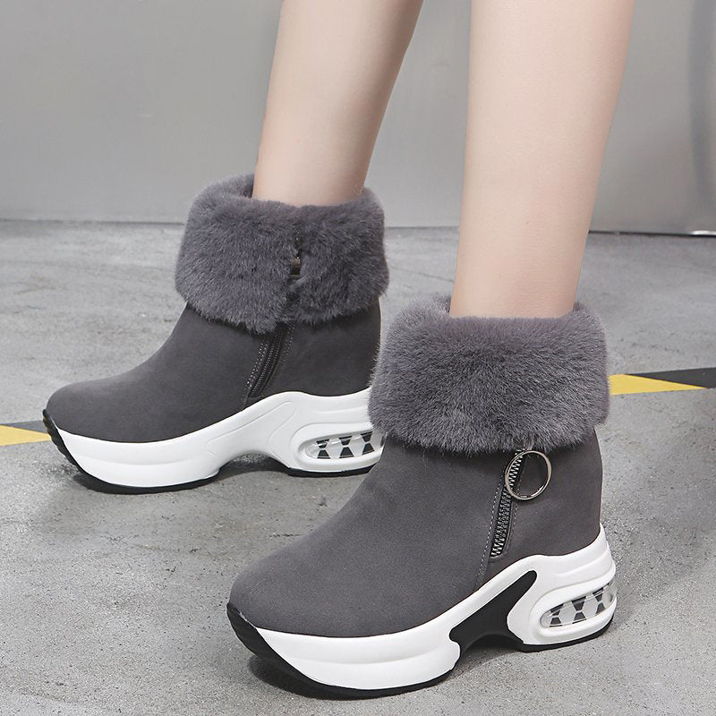 Women's Boots Warm Plush Winter Shoes  Height Boots