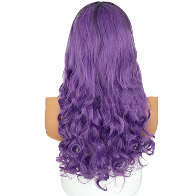 Black And Purple Two-color Hair