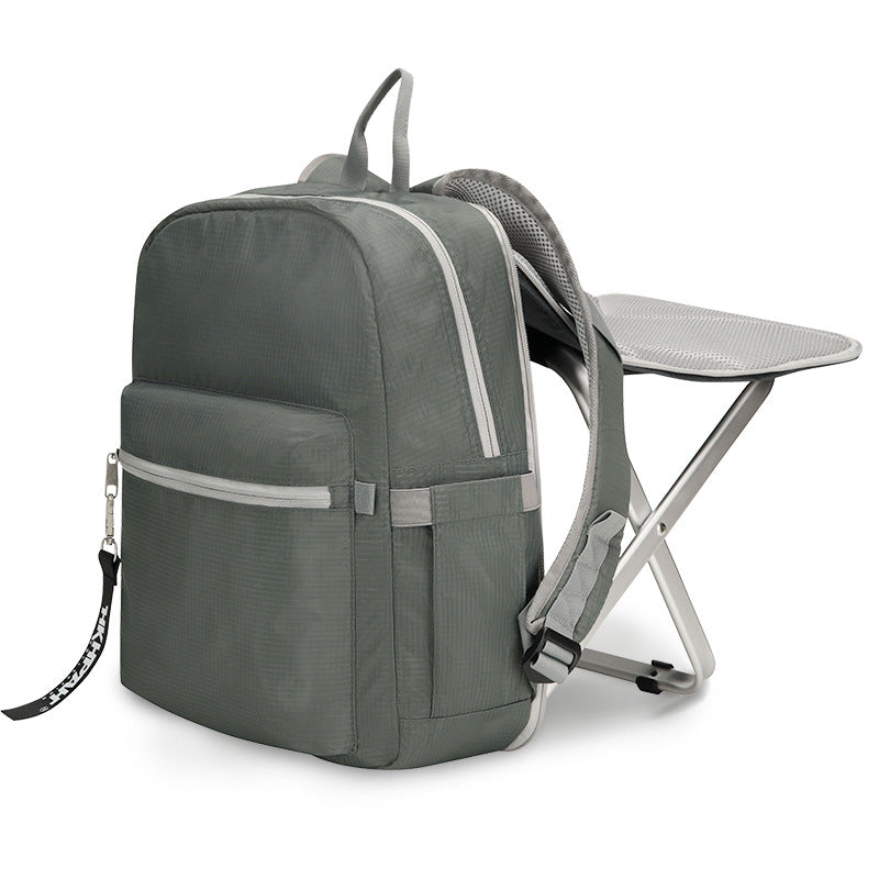 Folding stool bag can sit sports backpack