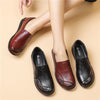 Leather Soft Sole Middle-aged And Elderly Flat-bottomed Casual Grandma Shoes