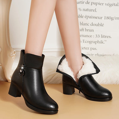 Women's Velvet Short Boots