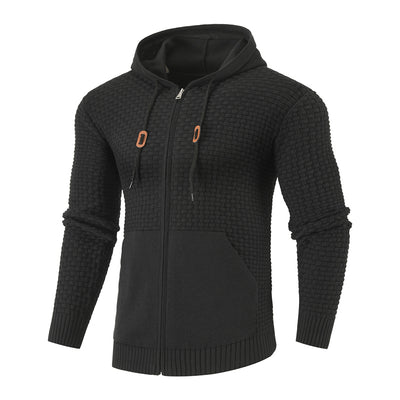 Four Seasons Knitting Zipper Hoodies Leather Printing 3D Outdoor Sports Hoodies with Pockets