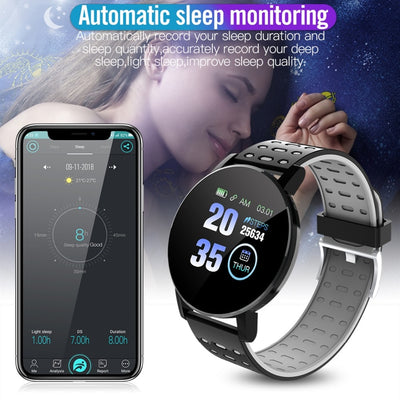 Men And Women Bluetooth Blood Pressure Smartwatch  WhatsApp For Android IOS Smart Clock