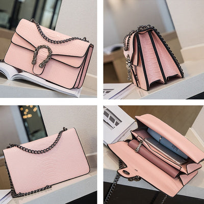 Snake Fashion Brand Women Bag Alligator PU Leather Messenger Bag Designer Chain Shoulder Crossbody Bag Women Handbag